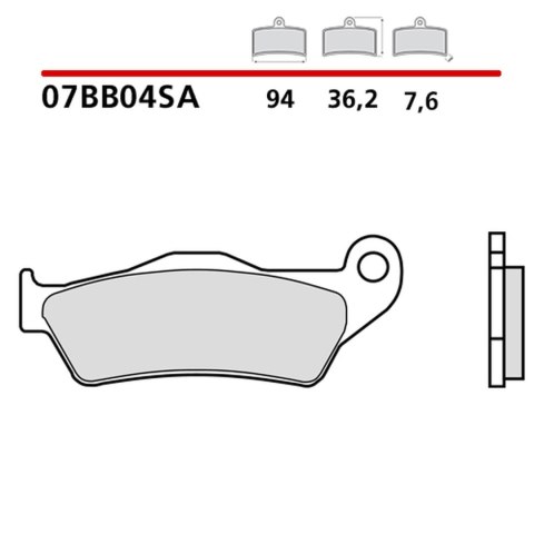 BREMBO 2026/05 KLOCKI HAMULCOWE KH181 SINTER SA (SPIEK METALICZNY) PRZÓD (ECE R90)