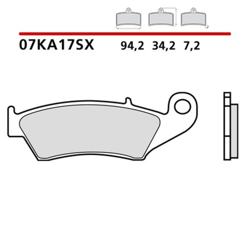 BREMBO 2026/05 KLOCKI HAMULCOWE KH185 RACING OFF ROAD SINTER SX (SPIEK METALICZNY) PRZÓD/TYŁ