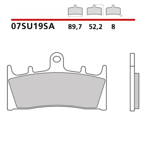 BREMBO 2026/05 KLOCKI HAMULCOWE KH188 SINTER SA (SPIEK METALICZNY) PRZÓD (ECE R90)