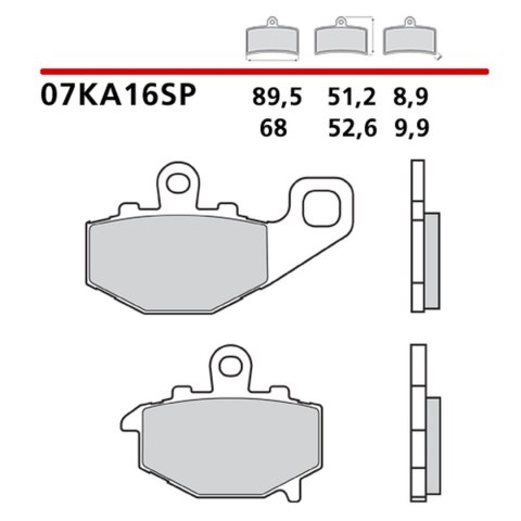 BREMBO 2026/05 KLOCKI HAMULCOWE KH192 SINTER SP (SPIEK METALICZNY) TYŁ (ECE R90)