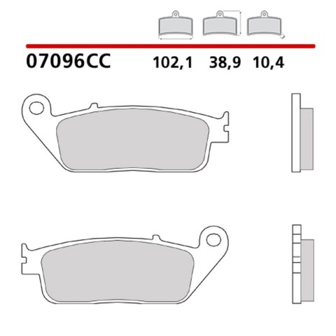 BREMBO 2026/05 KLOCKI HAMULCOWE KH196 SCOOTER CARBON CERAMIC CC (PÓŁMETALICZNE) PRZÓD/TYŁ (ECE R90)