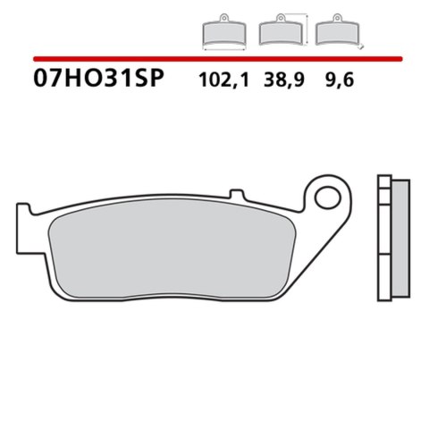 BREMBO 2026/05 KLOCKI HAMULCOWE KH196 SINTER SP (SPIEK METALICZNY) TYŁ (ECE R90)