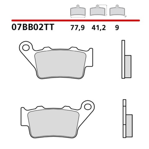 BREMBO 2026/05 KLOCKI HAMULCOWE KH208 OFF ROAD/ROAD CARBON CERAMIC TT (PÓŁMETALICZNE) PRZÓD/TYŁ (ECE R90)