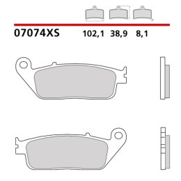 BREMBO 2026/05 KLOCKI HAMULCOWE KH226 / KH142 SCOOTER SINTER XS (SPIEK METALICZNY) PRZÓD/TYŁ (ECE R90)