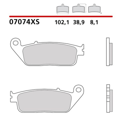 BREMBO 2026/05 KLOCKI HAMULCOWE KH226 / KH142 SCOOTER SINTER XS (SPIEK METALICZNY) PRZÓD/TYŁ (ECE R90)