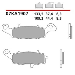 BREMBO 2026/05 KLOCKI HAMULCOWE KH229 GENUINE CARBON CERAMIC (PÓŁMETALICZNE MIESZANKA OEM) PRZÓD/TYŁ