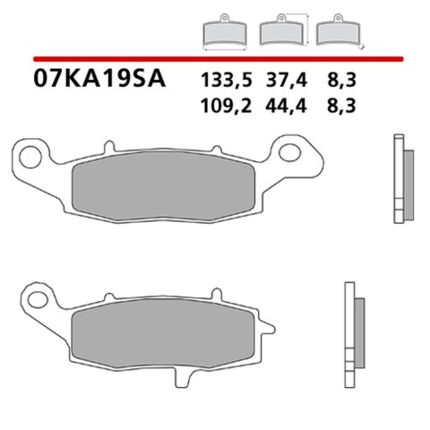 BREMBO KLOCKI HAMULCOWE KH229 ROAD SINTER SA (SPIEK METALICZNY) (ECE R90)