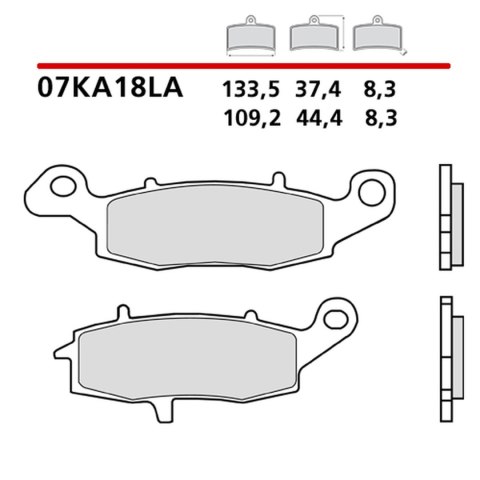 BREMBO 2026/05 KLOCKI HAMULCOWE KH231 SINTER LA (SPIEK METALICZNY) PRZÓD (ECE R90)