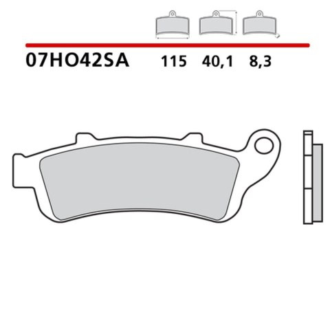 BREMBO 2026/05 KLOCKI HAMULCOWE KH261 / KH281 SINTER SA (SPIEK METALICZNY) PRZÓD (ECE R90)