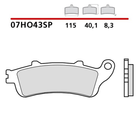 BREMBO 2026/05 KLOCKI HAMULCOWE KH261 / KH281 SINTER SP (SPIEK METALICZNY) TYŁ (ECE R90)