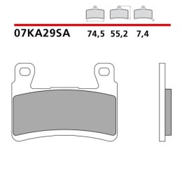 BREMBO 2026/05 KLOCKI HAMULCOWE KH265 / KH296 SINTER SA (SPIEK METALICZNY) PRZÓD (ECE R90)