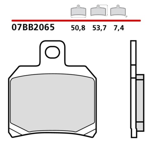 BREMBO KLOCKI HAMULCOWE KH266 ROAD / OFF ROAD GENUINE SINTER (SPIEK METALICZNY MIESZANKA OEM)