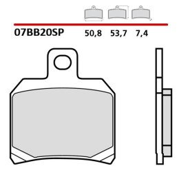 BREMBO 2026/05 KLOCKI HAMULCOWE KH266 SINTER SP (SPIEK METALICZNY) TYŁ (ECE R90)