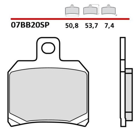 BREMBO 2026/05 KLOCKI HAMULCOWE KH266 SINTER SP (SPIEK METALICZNY) TYŁ (ECE R90)