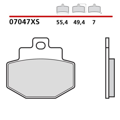 BREMBO 2026/05 KLOCKI HAMULCOWE KH321 SCOOTER SINTER XS (SPIEK METALICZNY) PRZÓD/TYŁ (ECE R90)