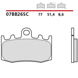BREMBO 2026/05 KLOCKI HAMULCOWE KH335 SINTER LA (SPIEK METALICZNY) PRZÓD (ECE R90)