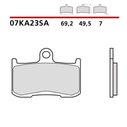 BREMBO 2026/05 KLOCKI HAMULCOWE KH347 SINTER SA (SPIEK METALICZNY) PRZÓD (ECE R90)