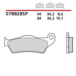 BREMBO 2026/05 KLOCKI HAMULCOWE KH363 SINTER SP (SPIEK METALICZNY) TYŁ (ECE R90)