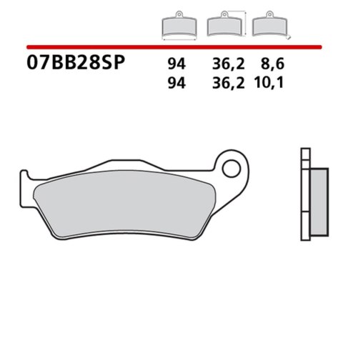 BREMBO 2026/05 KLOCKI HAMULCOWE KH363 SINTER SP (SPIEK METALICZNY) TYŁ (ECE R90)