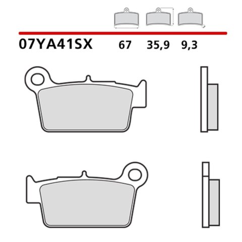 BREMBO 2026/05 KLOCKI HAMULCOWE KH367 RACING OFF ROAD SINTER SX (SPIEK METALICZNY) PRZÓD/TYŁ