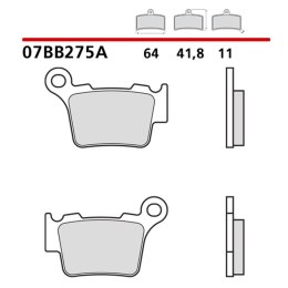 BREMBO 2026/05 KLOCKI HAMULCOWE KH368 GENUINE SINTER (SPIEK METALICZNY MIESZANKA OEM)