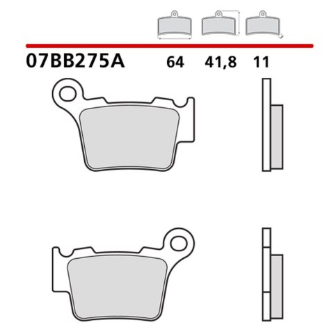 BREMBO 2026/05 KLOCKI HAMULCOWE KH368 GENUINE SINTER (SPIEK METALICZNY MIESZANKA OEM)
