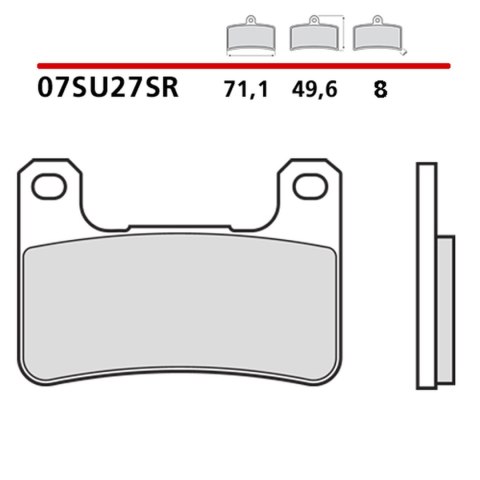BREMBO 2026/05 KLOCKI HAMULCOWE KH379 SINTER (SPIEK METALICZNY) RACING ROAD SR PRZÓD (ECE R90)