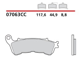 BREMBO 2026/05 KLOCKI HAMULCOWE KH388 SCOOTER CARBON CERAMIC CC (PÓŁMETALICZNE) PRZÓD/TYŁ (ECE R90)