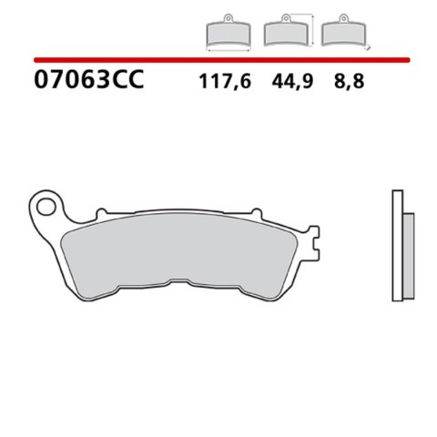 BREMBO 2026/05 KLOCKI HAMULCOWE KH388 SCOOTER CARBON CERAMIC CC (PÓŁMETALICZNE) PRZÓD/TYŁ (ECE R90)