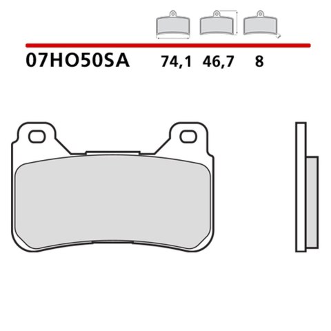 BREMBO 2026/05 KLOCKI HAMULCOWE KH390 SINTER SA (SPIEK METALICZNY) PRZÓD (ECE R90)