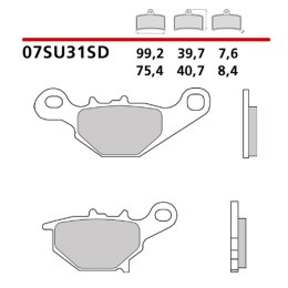 BREMBO 2026/05 KLOCKI HAMULCOWE KH401 OFF ROAD SINTER SD (SPIEK METALICZNY) PRZÓD/TYŁ (ECE R90)