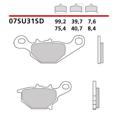 BREMBO 2026/05 KLOCKI HAMULCOWE KH401 OFF ROAD SINTER SD (SPIEK METALICZNY) PRZÓD/TYŁ (ECE R90)