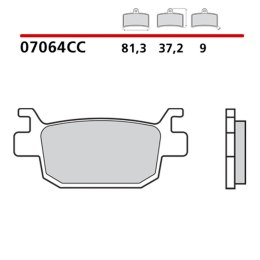 BREMBO 2026/05 KLOCKI HAMULCOWE KH415 SCOOTER CARBON CERAMIC CC (PÓŁMETALICZNE) PRZÓD/TYŁ (ECE R90)
