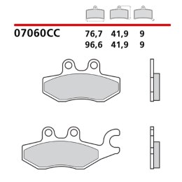 BREMBO 2026/05 KLOCKI HAMULCOWE KH418 SCOOTER CARBON CERAMIC CC (PÓŁMETALICZNE) PRZÓD/TYŁ (ECE R90)