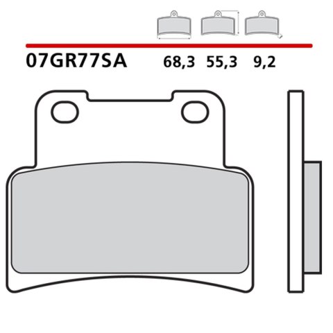 BREMBO 2026/05 KLOCKI HAMULCOWE KH432 SINTER SA (SPIEK METALICZNY) PRZÓD (ECE R90)