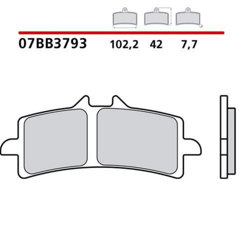 BREMBO 2026/05 KLOCKI HAMULCOWE KH447 GENUINE SINTER (SPIEK METALICZNY MIESZANKA OEM) PRZÓD/TYŁ