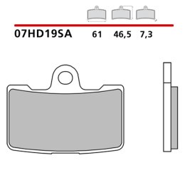 BREMBO 2026/05 KLOCKI HAMULCOWE KH454 SINTER SA (SPIEK METALICZNY) PRZÓD (ECE R90)