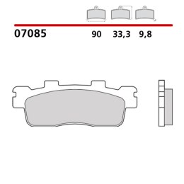 BREMBO 2026/05 KLOCKI HAMULCOWE KH498 SCOOTER CARBON CERAMIC CC (PÓŁMETALICZNE) PRZÓD/TYŁ (ECE R90)