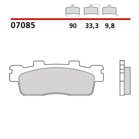 BREMBO 2026/05 KLOCKI HAMULCOWE KH498 SCOOTER CARBON CERAMIC CC (PÓŁMETALICZNE) PRZÓD/TYŁ (ECE R90)