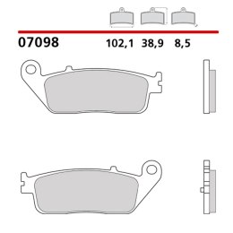 BREMBO 2026/05 KLOCKI HAMULCOWE KH608 SCOOTER CARBON CERAMIC CC (PÓŁMETALICZNE) PRZÓD/TYŁ (ECE R90)
