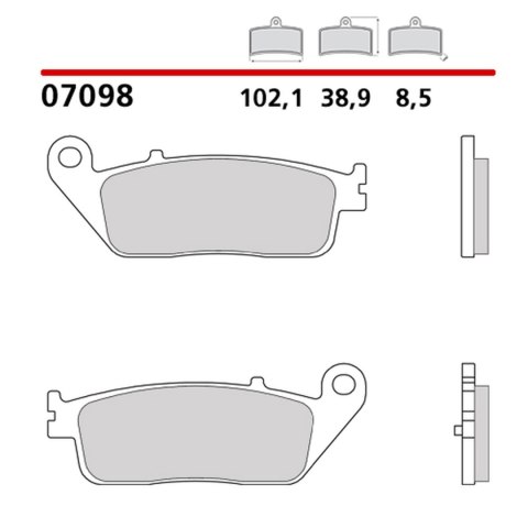 BREMBO 2026/05 KLOCKI HAMULCOWE KH608 SCOOTER CARBON CERAMIC CC (PÓŁMETALICZNE) PRZÓD/TYŁ (ECE R90)