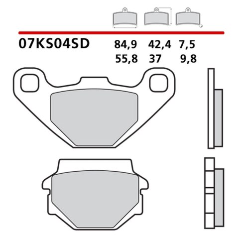 BREMBO 2026/05 KLOCKI HAMULCOWE KH67 OFF ROAD SINTER SD (SPIEK METALICZNY) PRZÓD/TYŁ (ECE R90)