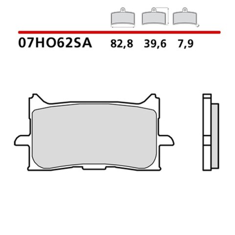 BREMBO 2026/05 KLOCKI HAMULCOWE KH679 SINTER SA (SPIEK METALICZNY) PRZÓD (ECE R90)