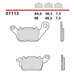BREMBO 2026/05 KLOCKI HAMULCOWE KH694 SCOOTER CARBON CERAMIC CC (PÓŁMETALICZNE) PRZÓD/TYŁ (ECE R90)