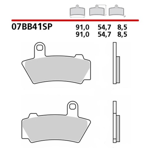 BREMBO 2026/05 KLOCKI HAMULCOWE KH748 SINTER SP (SPIEK METALICZNY) TYŁ (ECE R90)
