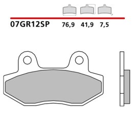 BREMBO 2026/05 KLOCKI HAMULCOWE KH86 SINTER SP (SPIEK METALICZNY) TYŁ (ECE R90)
