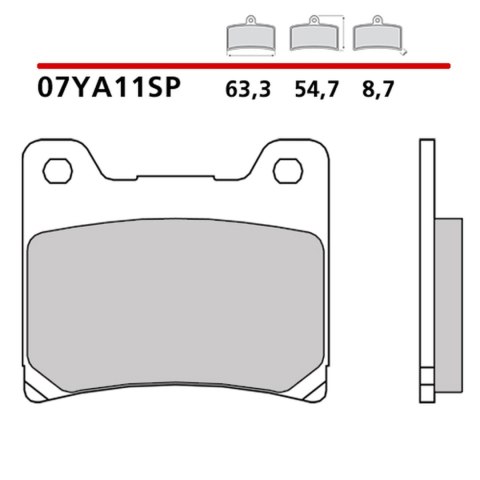 BREMBO 2026/05 KLOCKI HAMULCOWE KH88 SINTER SP (SPIEK METALICZNY) TYŁ (ECE R90)
