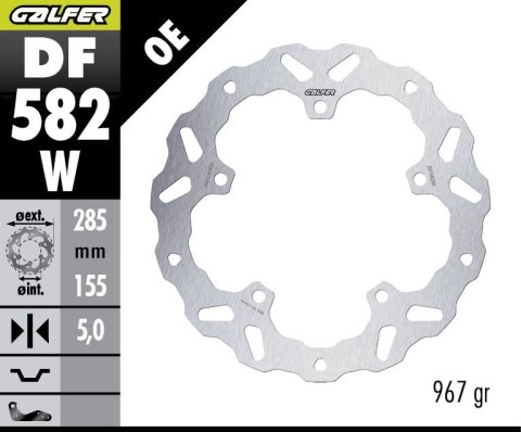 GALFER TARCZA HAMULCOWA PRZÓD KTM 390 ENDURO R '25- (WAVE FIXED) (285X155X5MM)
