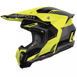AIROH KASK CROSS / ENDURO / ATV / QUAD TWIST 3 FANCY YELLOW GLOSS KOLOR CZARNY/SZARY/ŻÓŁTY FLUO ROZMIAR M