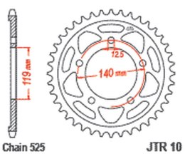 JT ZĘBATKA TYLNA 4671 46 BMW M 1000 RR '21-'26, S 1000 RR '24-'26 (467146JT) (ŁAŃC. 525) - ZAMÓWIĆ